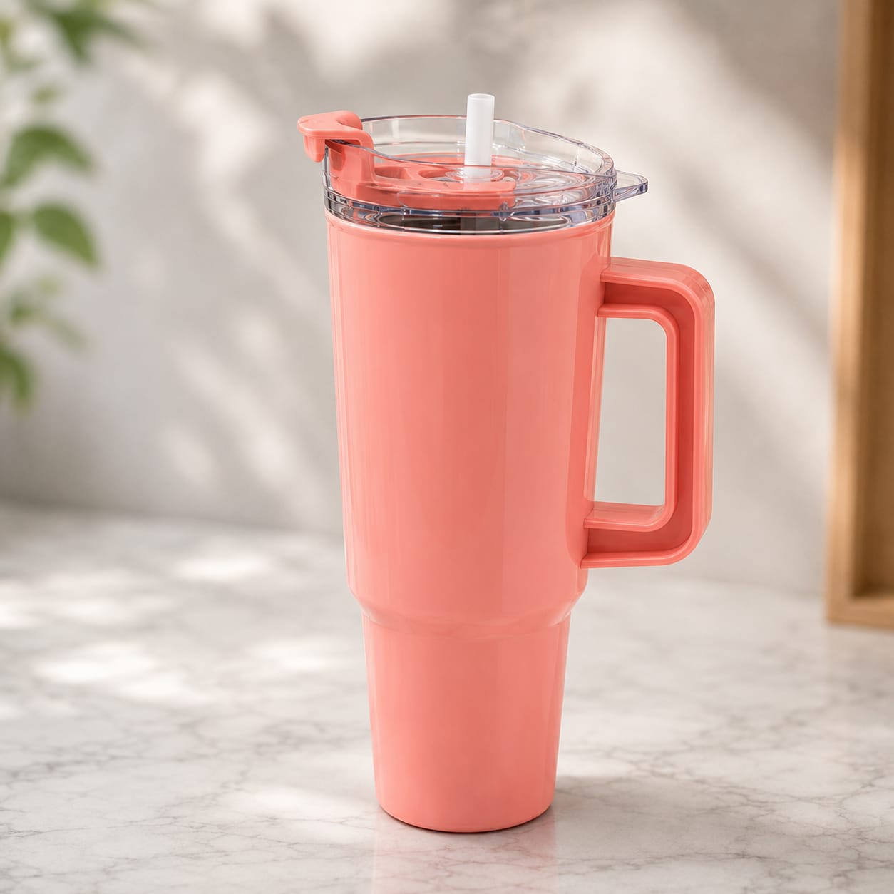 1800ML Large Capacity Travel Tumbler with Handle, Straw & Lid