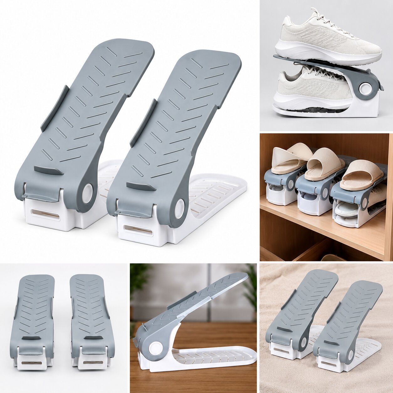 Adjustable Shoe Slot Organizer – Space Saving Shoe Rack (Pack of 2) image 4
